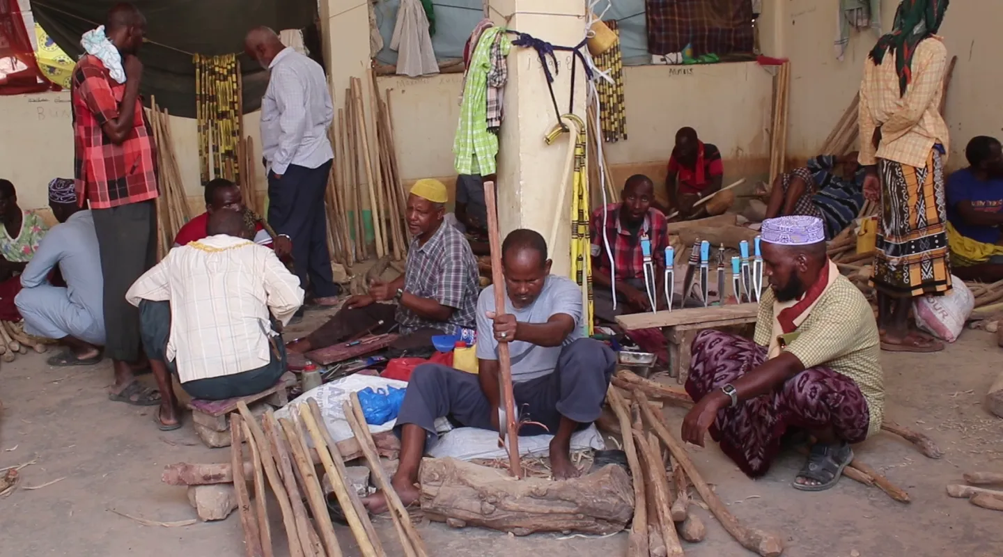 Skilled Black smith workers at the busy Sigaale Market in Baidoa